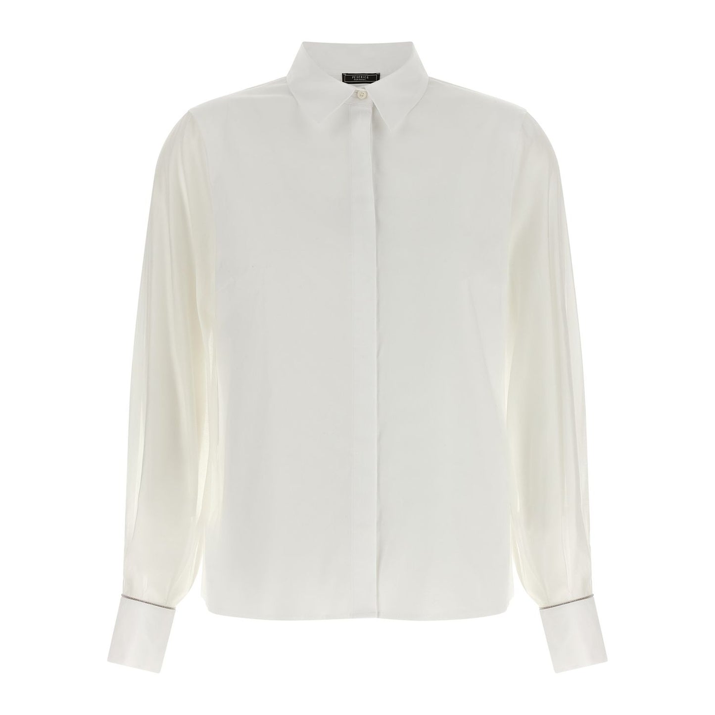 Peserico White Cotton Blouse