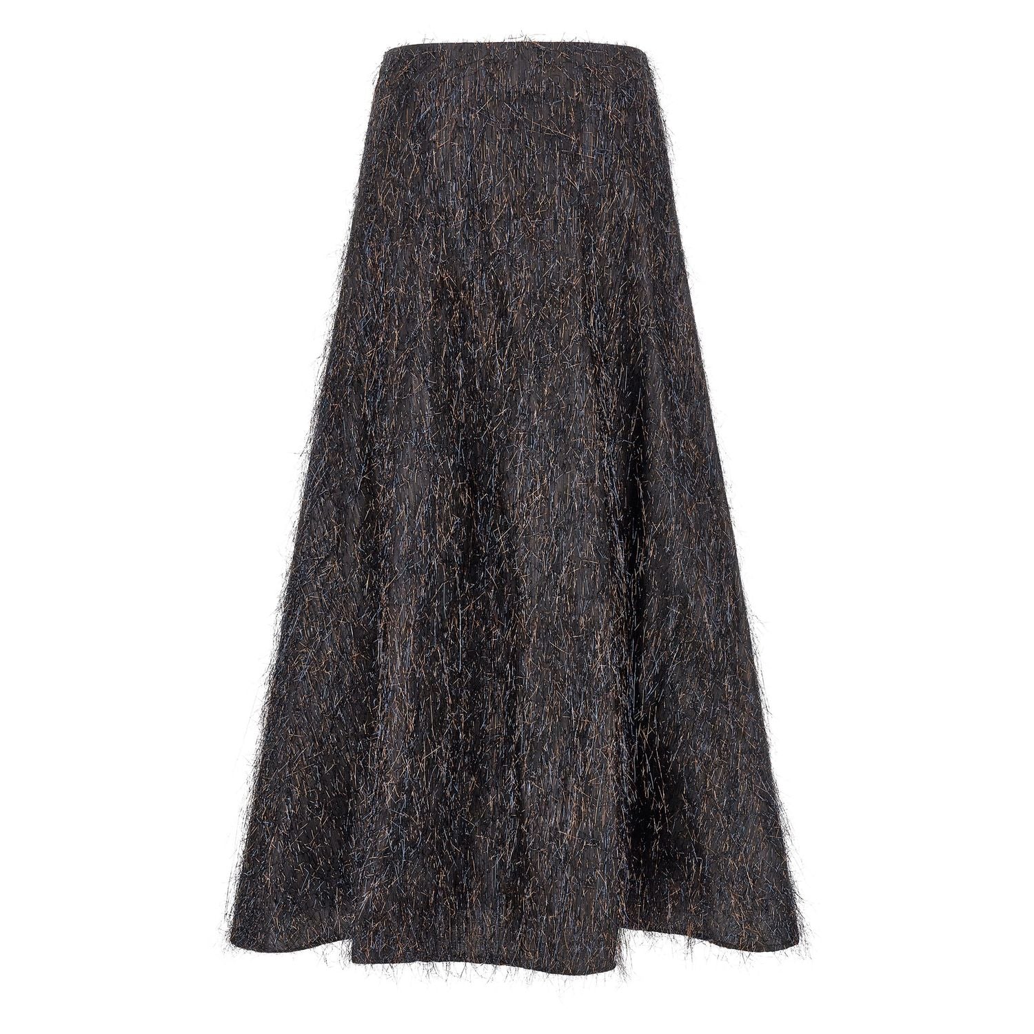 Peserico Blue Viscose Midi Skirt