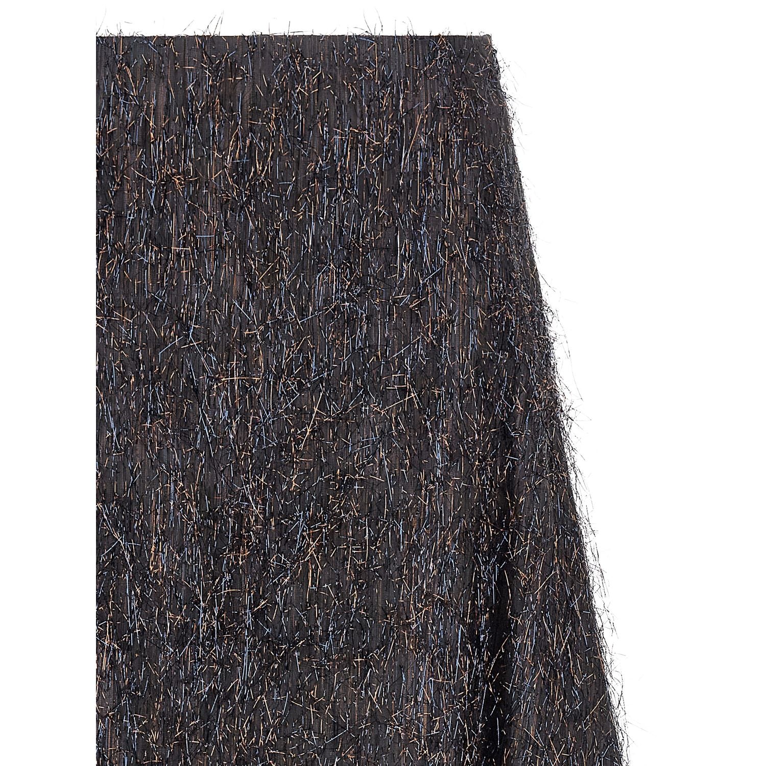 Peserico Blue Viscose Midi Skirt