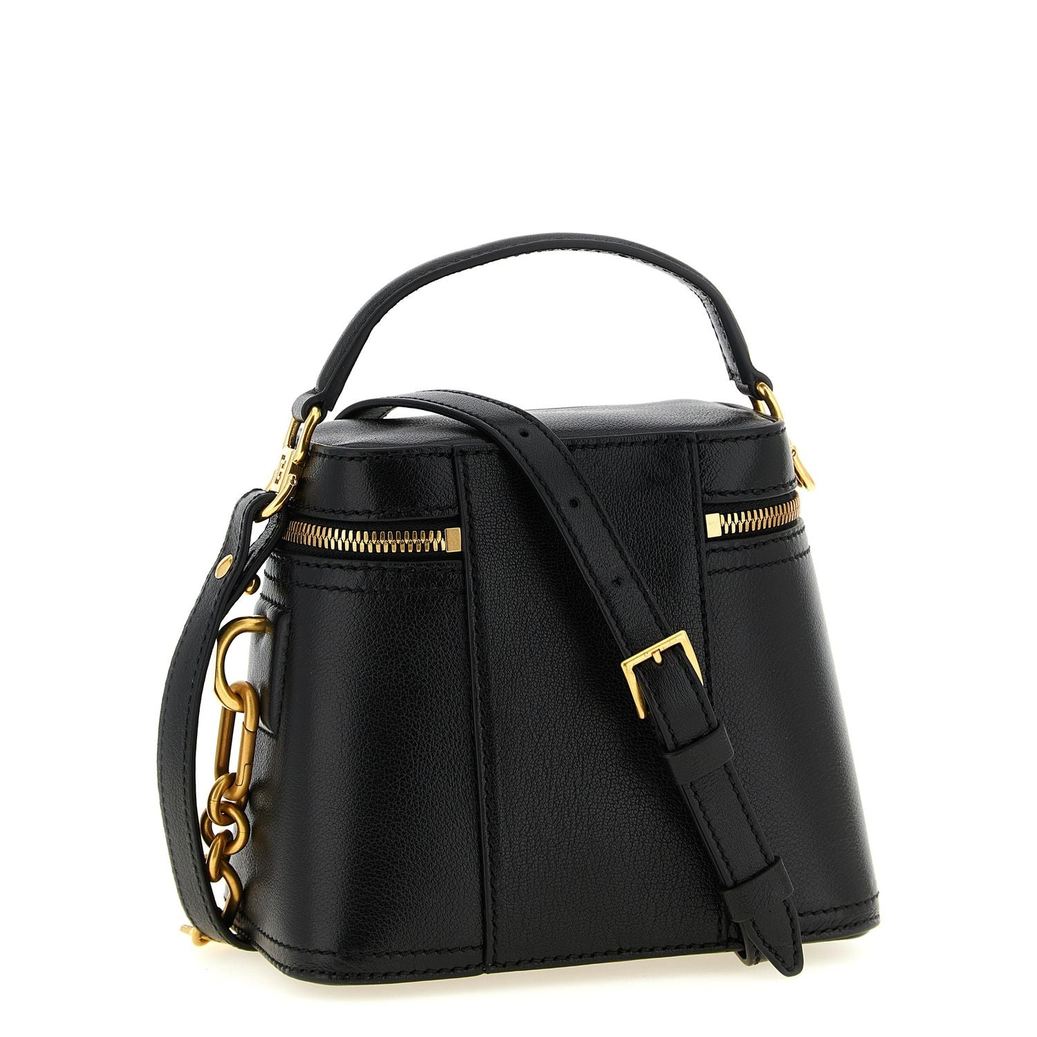 Balmain Black Buffalo Leather Handbag