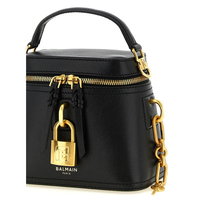 Balmain Black Buffalo Leather Handbag