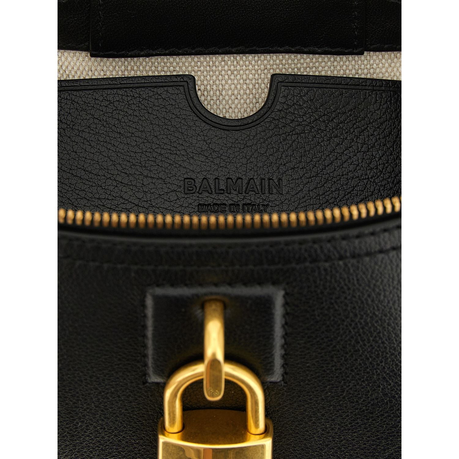 Balmain Black Buffalo Leather Handbag