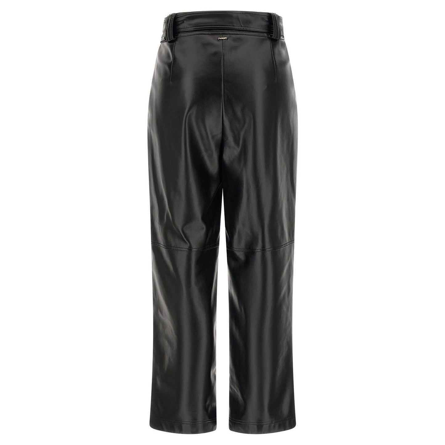 Twinset Black Polyester Cropped Pants