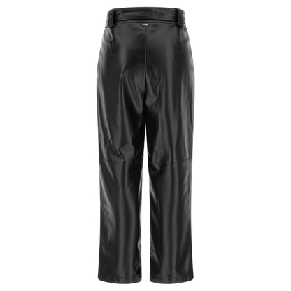 Twinset Black Polyester Cropped Pants
