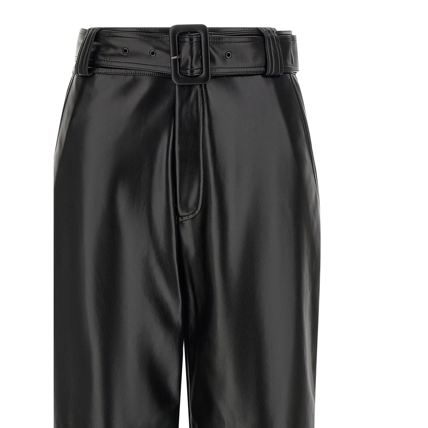Twinset Black Polyester Cropped Pants