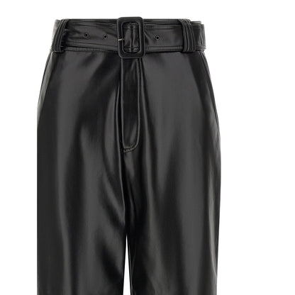 Twinset Black Polyester Cropped Pants