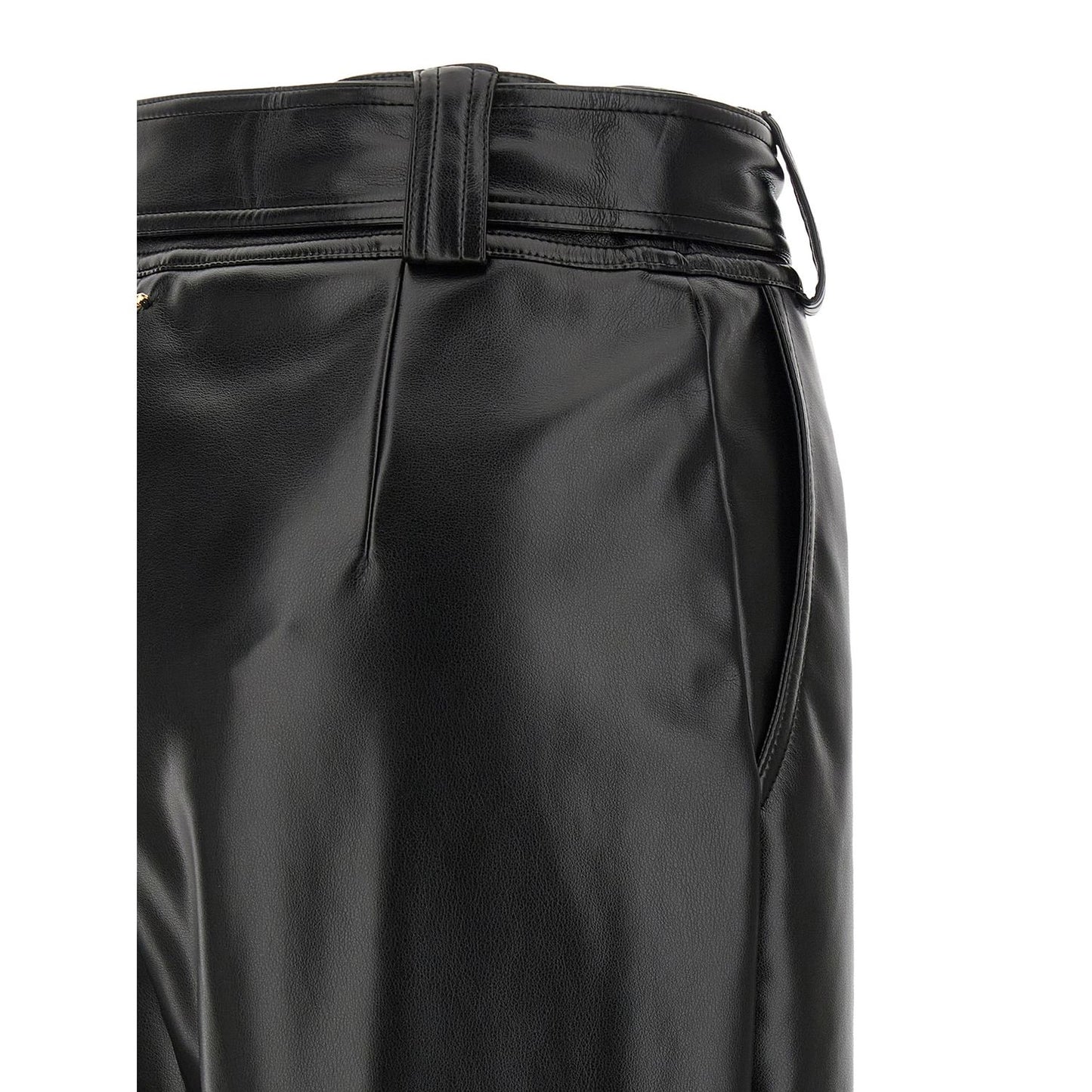 Twinset Black Polyester Cropped Pants