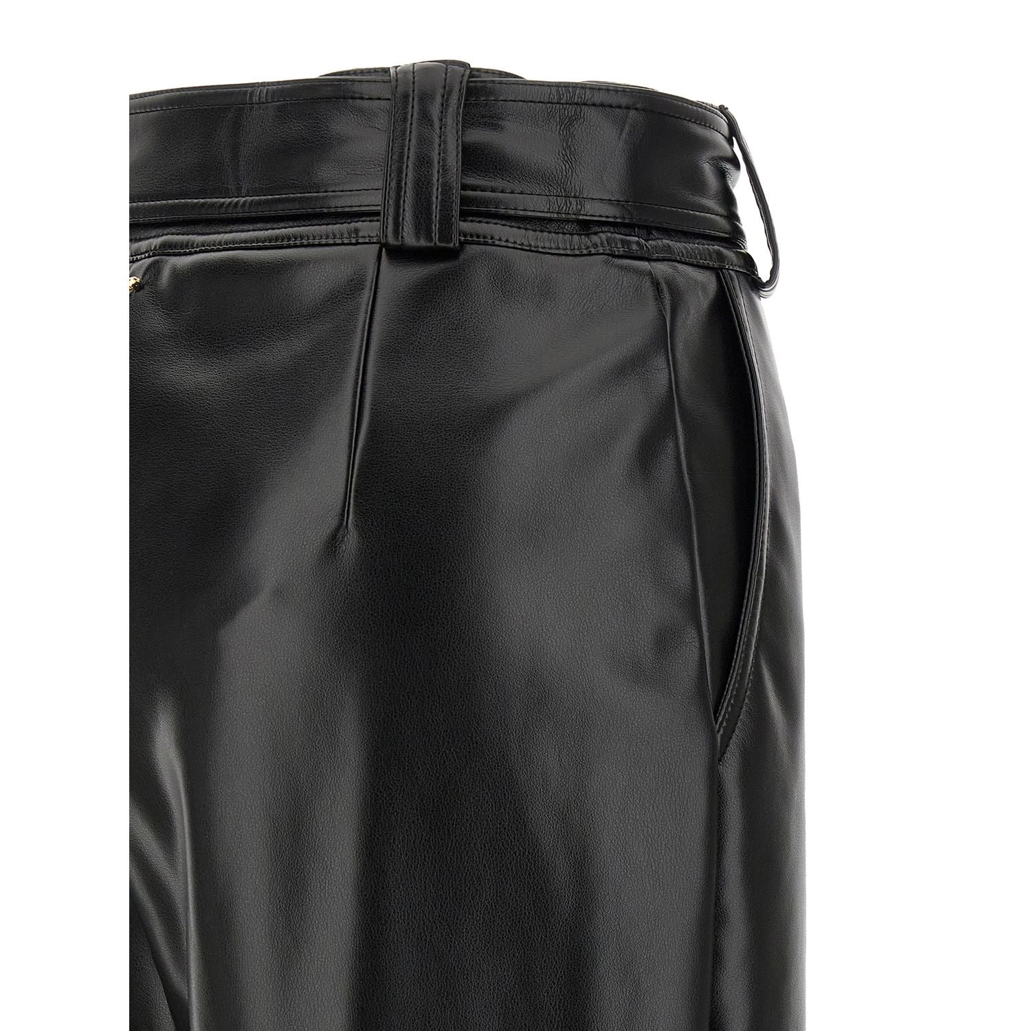 Twinset Black Polyester Cropped Pants
