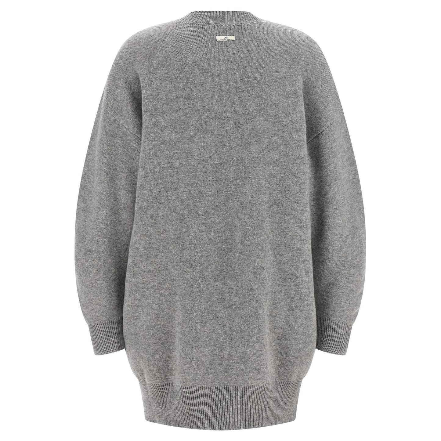 Elisabetta Franchi Gray Wool Short Dress