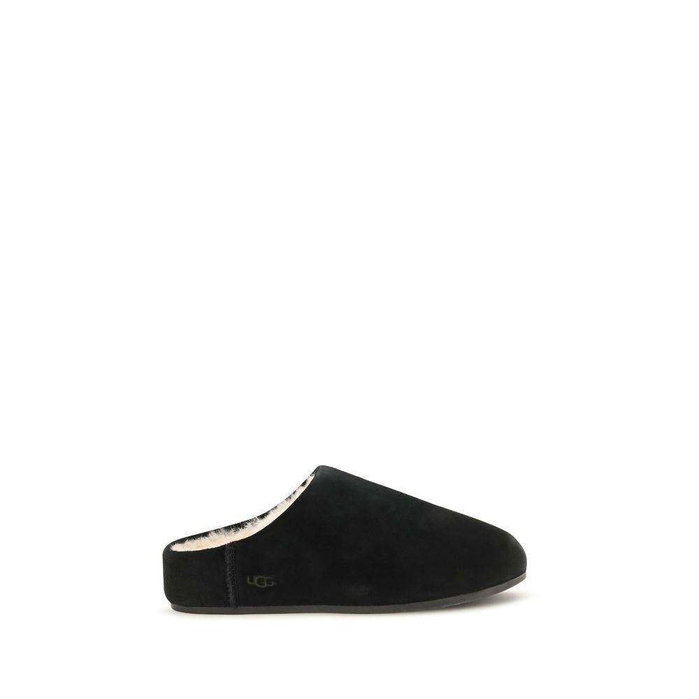 UGG Black Leather Mules
