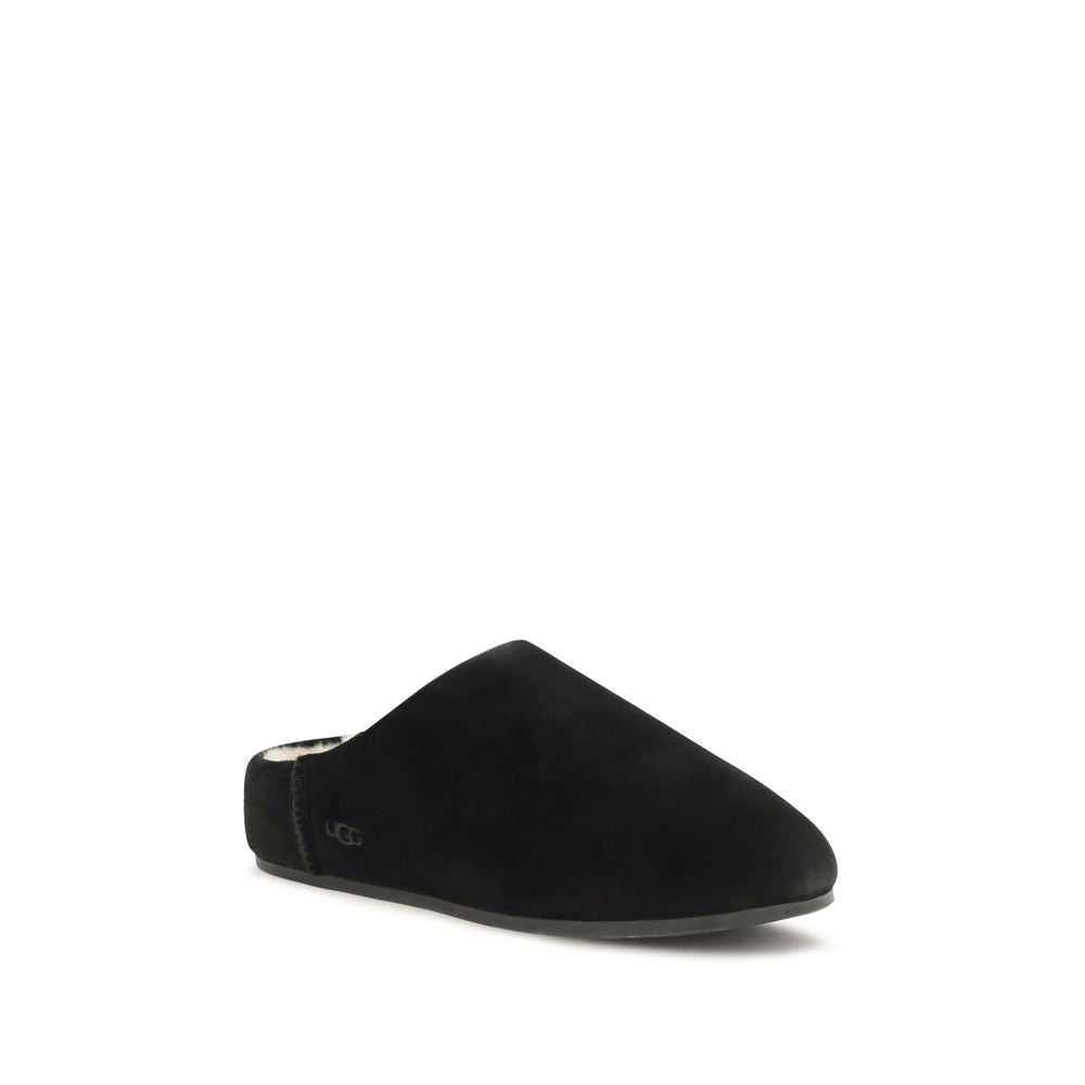 UGG Black Leather Mules