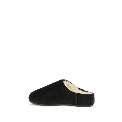 UGG Black Leather Mules