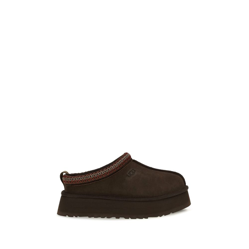 UGG Brown Suede Leather Mules