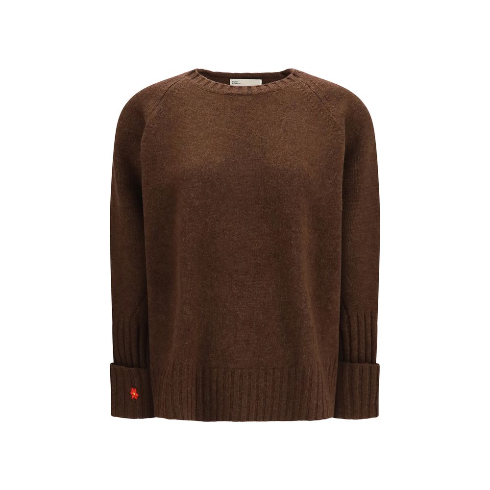 Tory Burch Brown Wool Oves Aries Sweatshirt