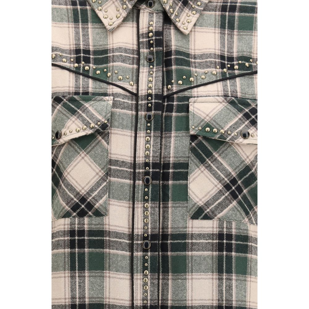P.A.R.O.S.H. Bicolor Cotton Pattern Shirt