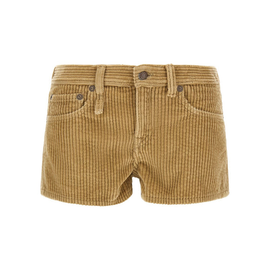 R13 Beige Cotton Bermuda Shorts