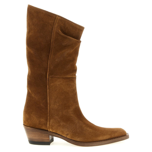 Khaite Brown Calfskin Chelsea Boots