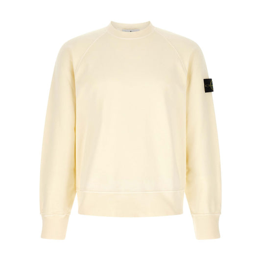 Stone Island White Cotton Sweatshirt
