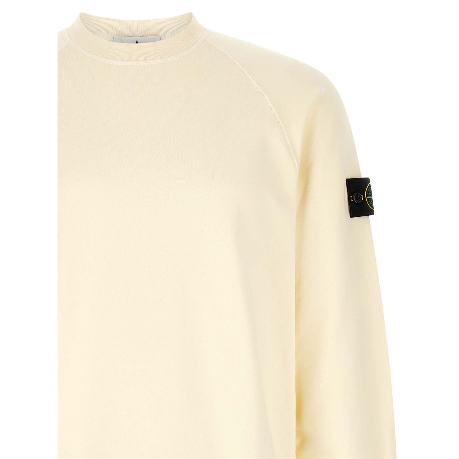 Stone Island White Cotton Sweatshirt