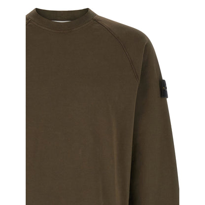 Stone Island Gray Cotton Sweatshirt
