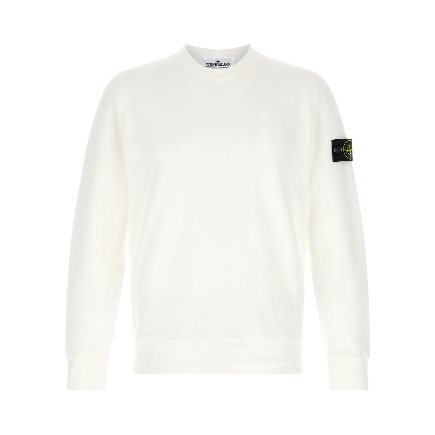 Stone Island White Cotton Sweatshirt