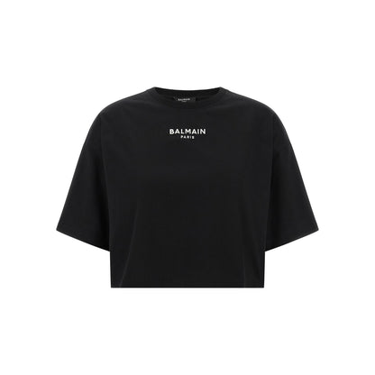 Balmain Black Cotton T-Shirt