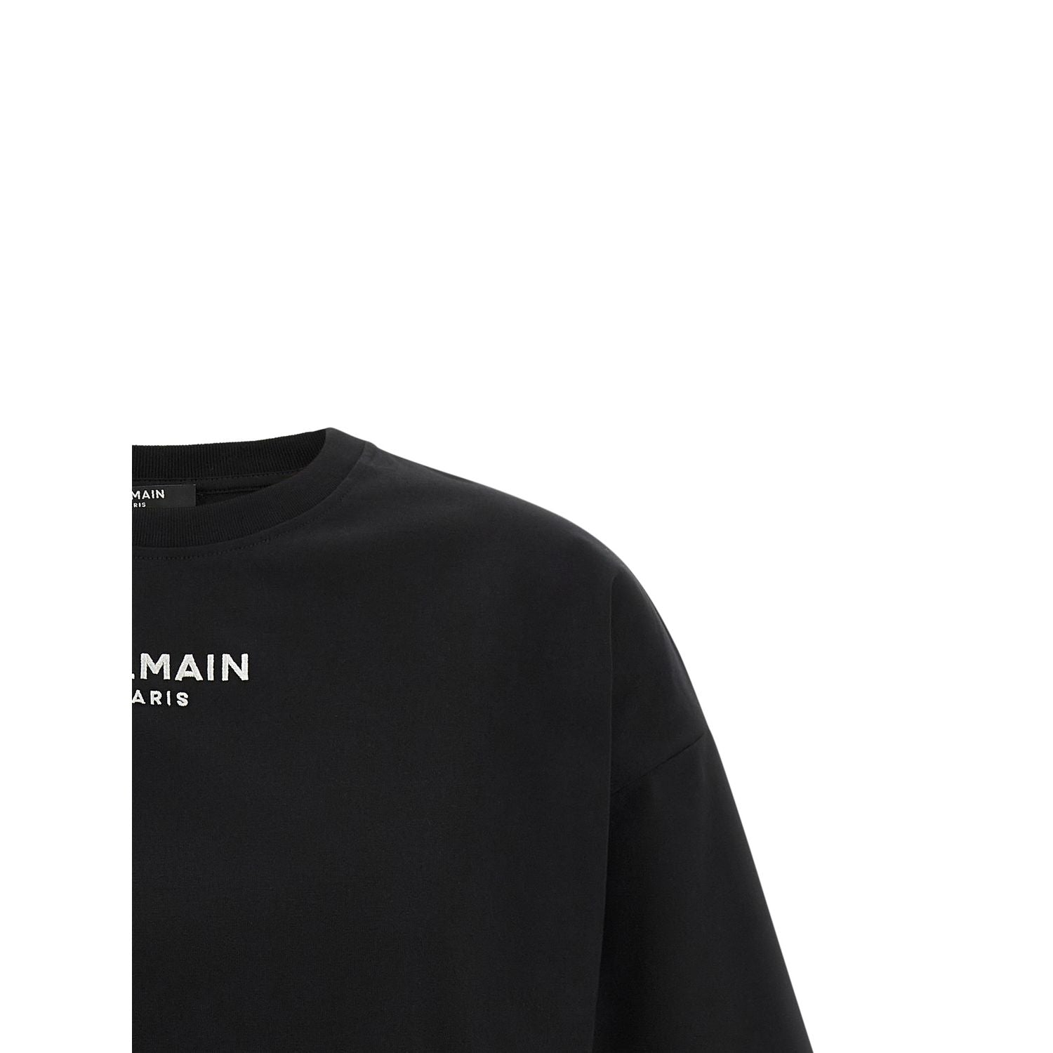 Balmain Black Cotton T-Shirt