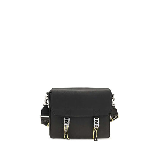 Fendi Black Calf Leather Bos Taurus Shoulder Bag