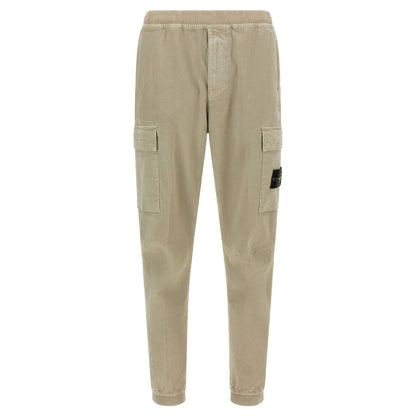 Stone Island Beige Cotton Cargo Pants