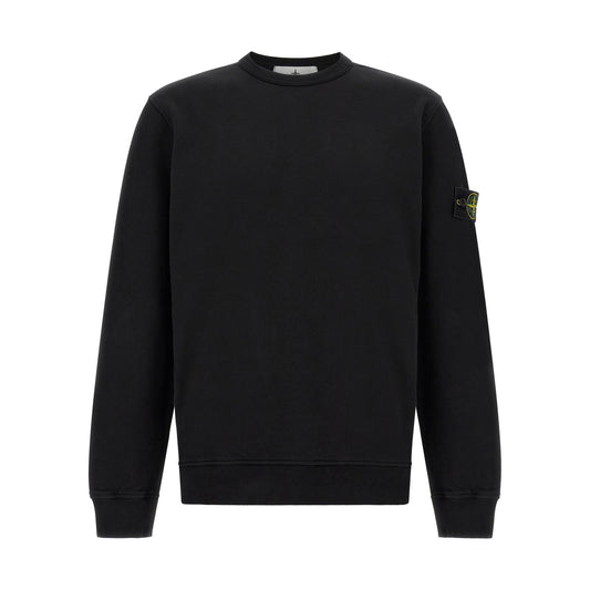 Stone Island Black Cotton Sweatshirt