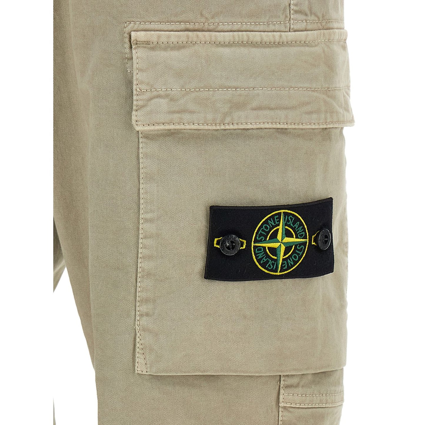 Stone Island Beige Cotton Cargo Pants