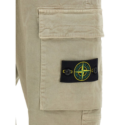 Stone Island Beige Cotton Cargo Pants