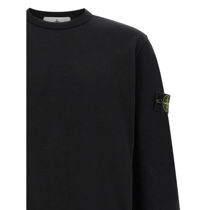 Stone Island Black Cotton Sweatshirt