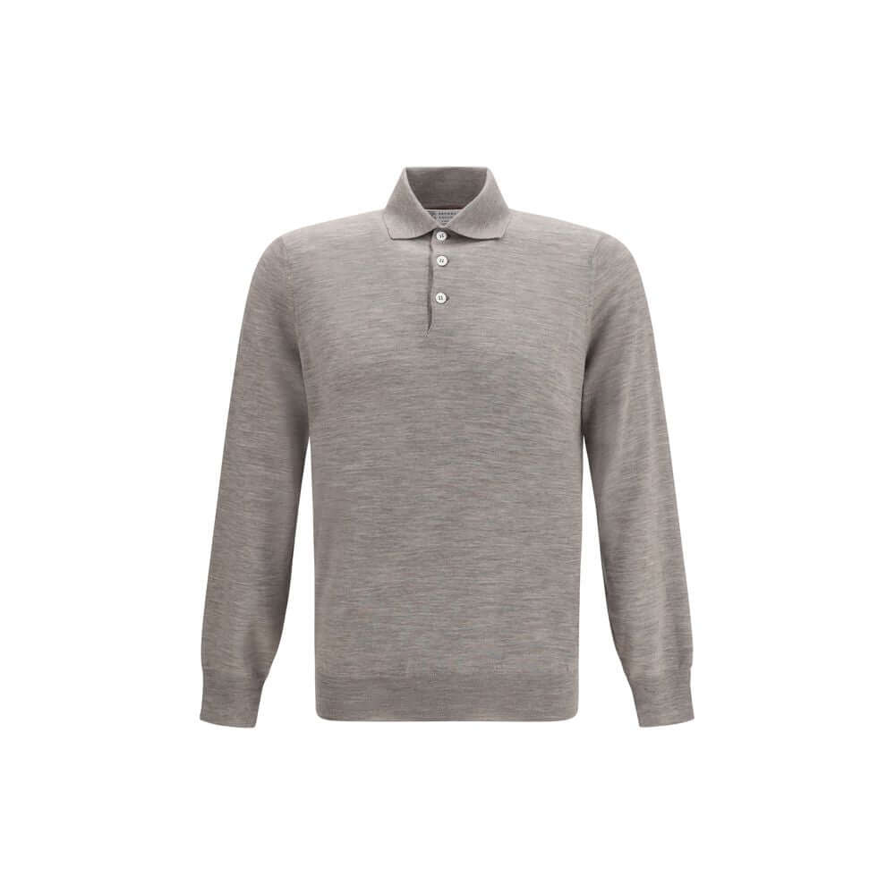 Brunello Cucinelli Gray Cashmere Sweatshirt