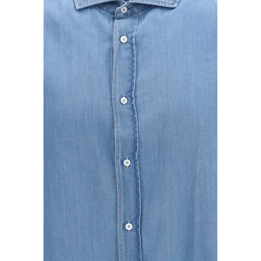Brunello Cucinelli Blue Denim Shirt
