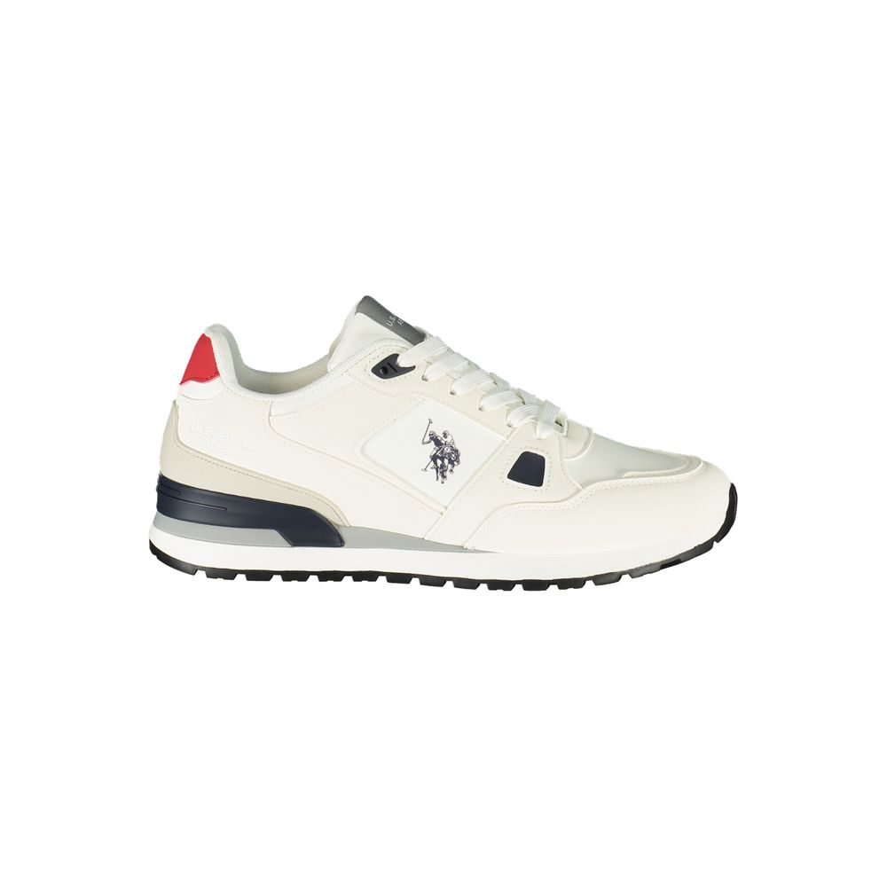 U.S. POLO ASSN. White Polyurethane Mens Sneaker