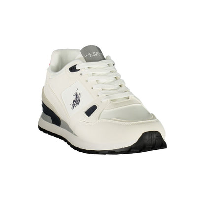 U.S. POLO ASSN. White Polyurethane Mens Sneaker