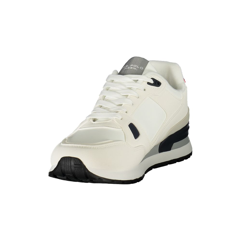 U.S. POLO ASSN. White Polyurethane Mens Sneaker