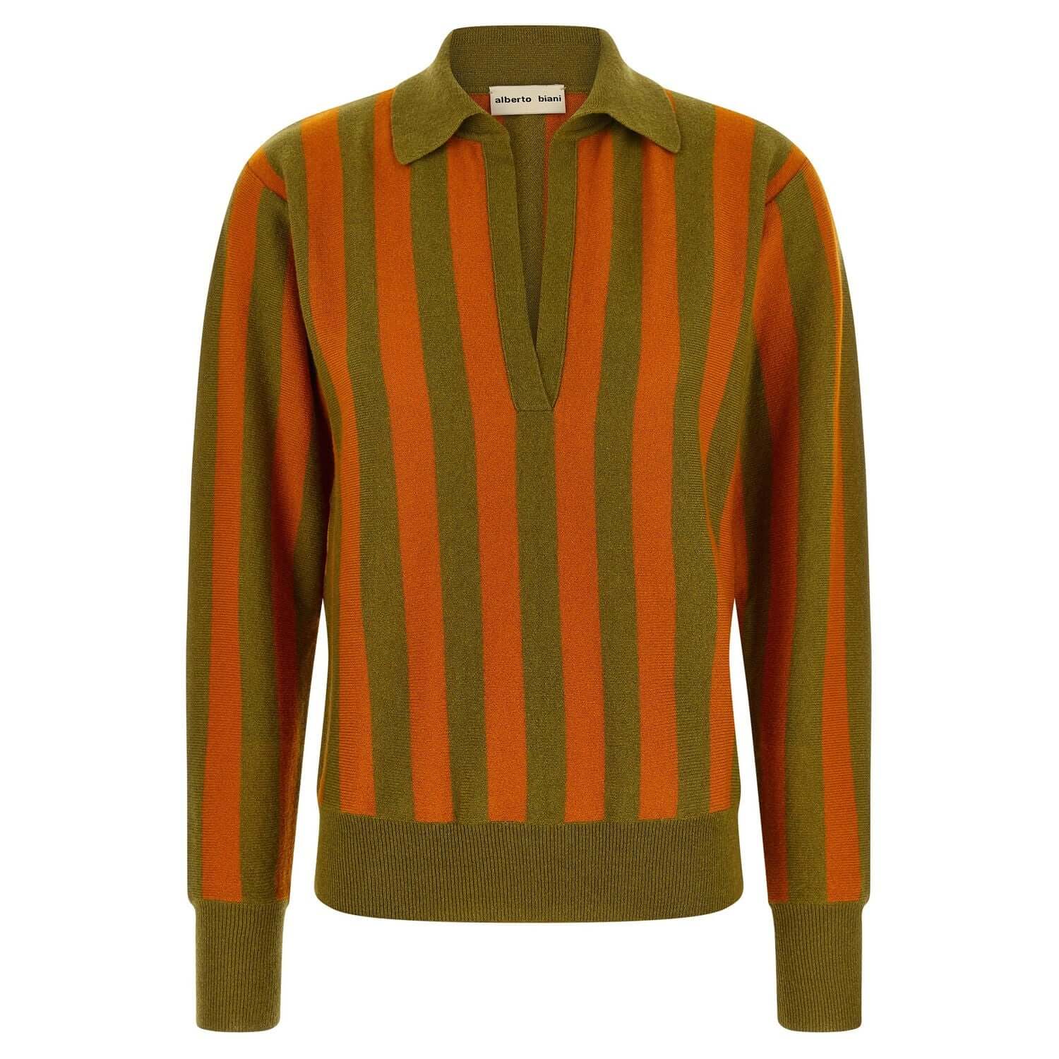 Alberto Biani Multicolor Cashmere Polo Shirt
