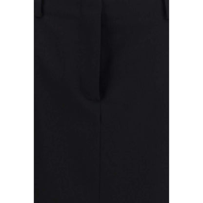 Fendi Black Wool Oves Aries Midi Skirt