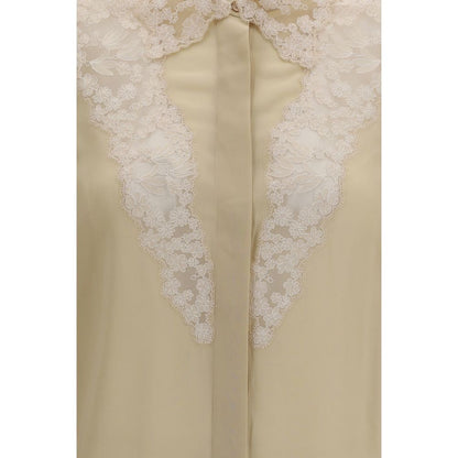 Fendi Beige Silk Dress Shirt