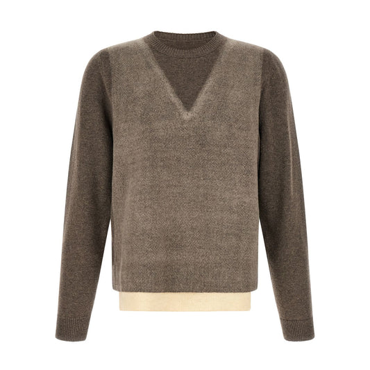 Maison Margiela Brown Virgin Wool Cardigan