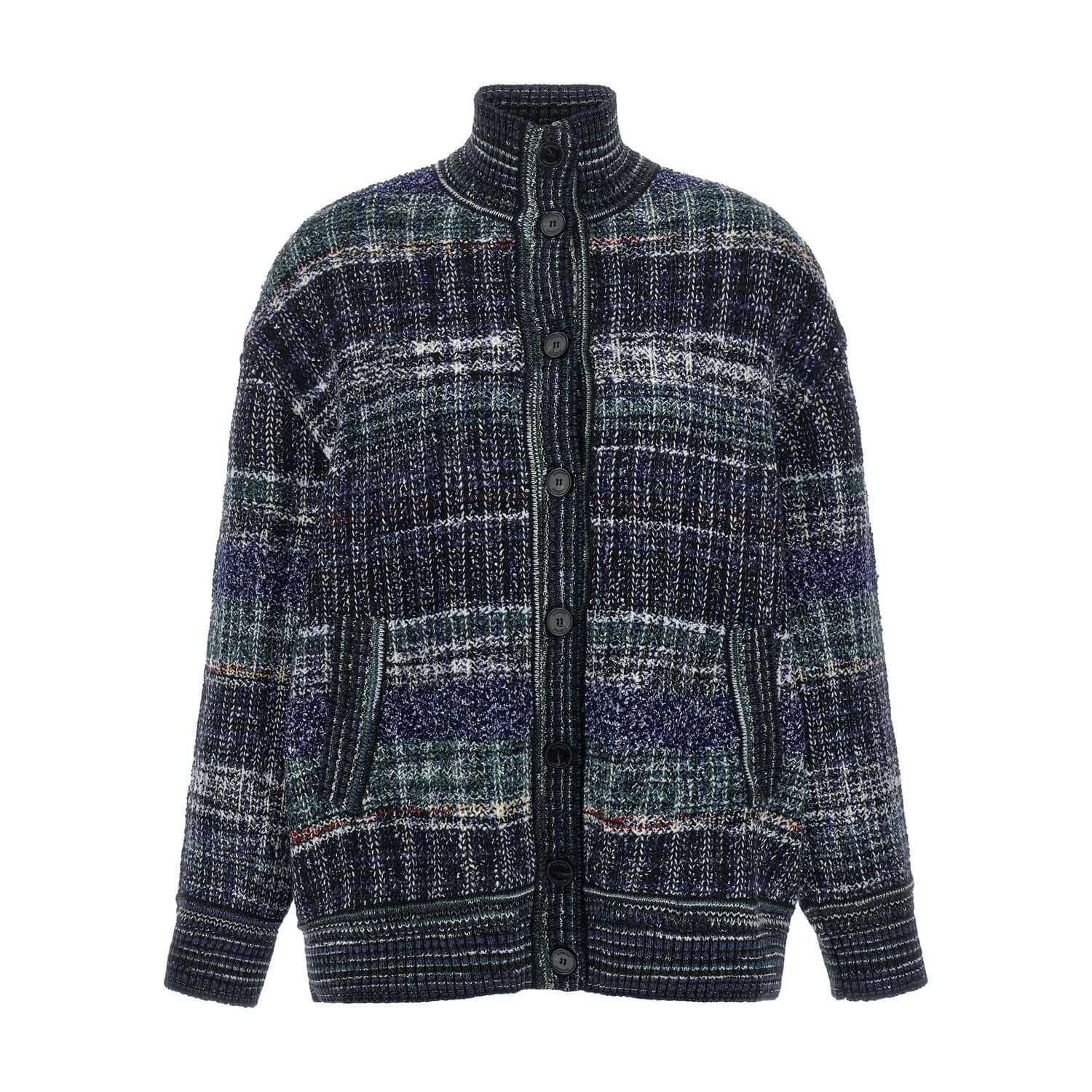 Missoni Blue Wool Cardigan