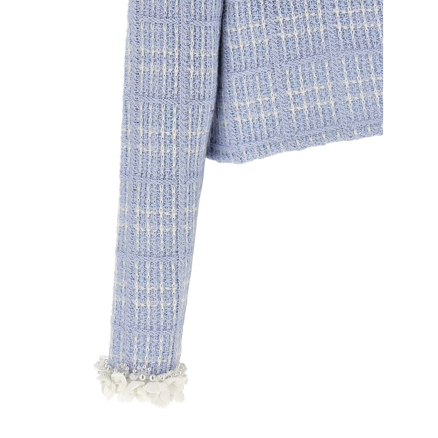 Self-Portrait Blue Cotton Full-Length Jacket