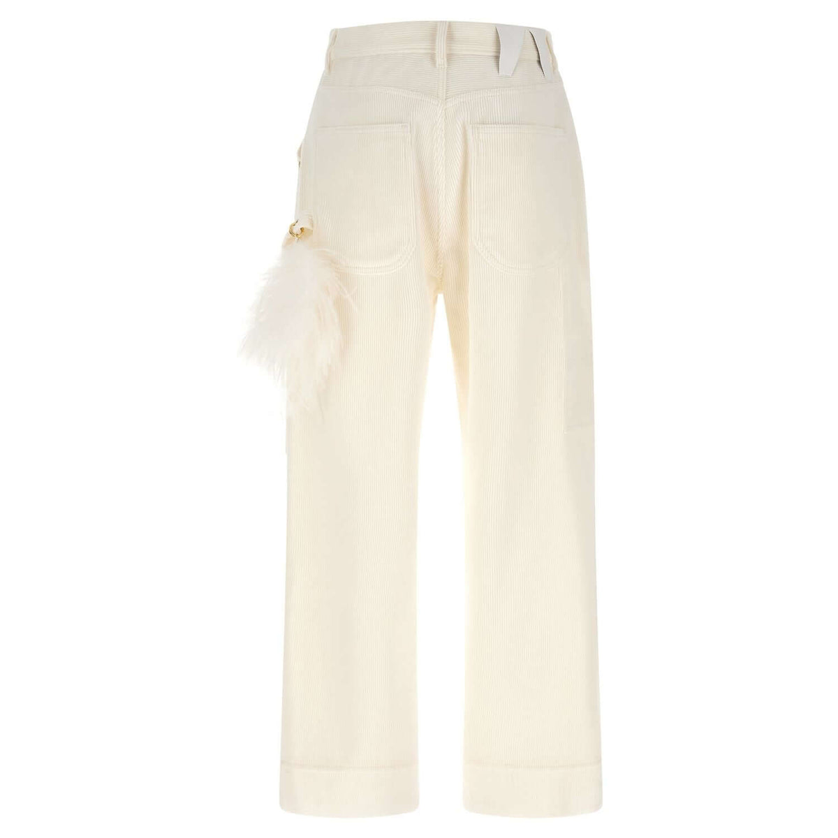 Darkpark White Cotton Casual Pants