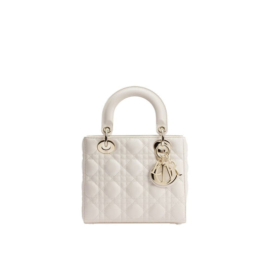 Dior White Lamb Leather Shoulder Bag