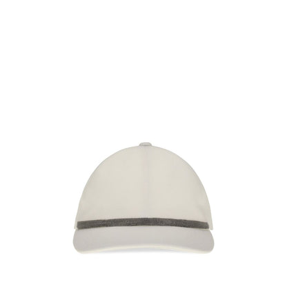 Brunello Cucinelli White Cotton Cap (Baseball Hat)