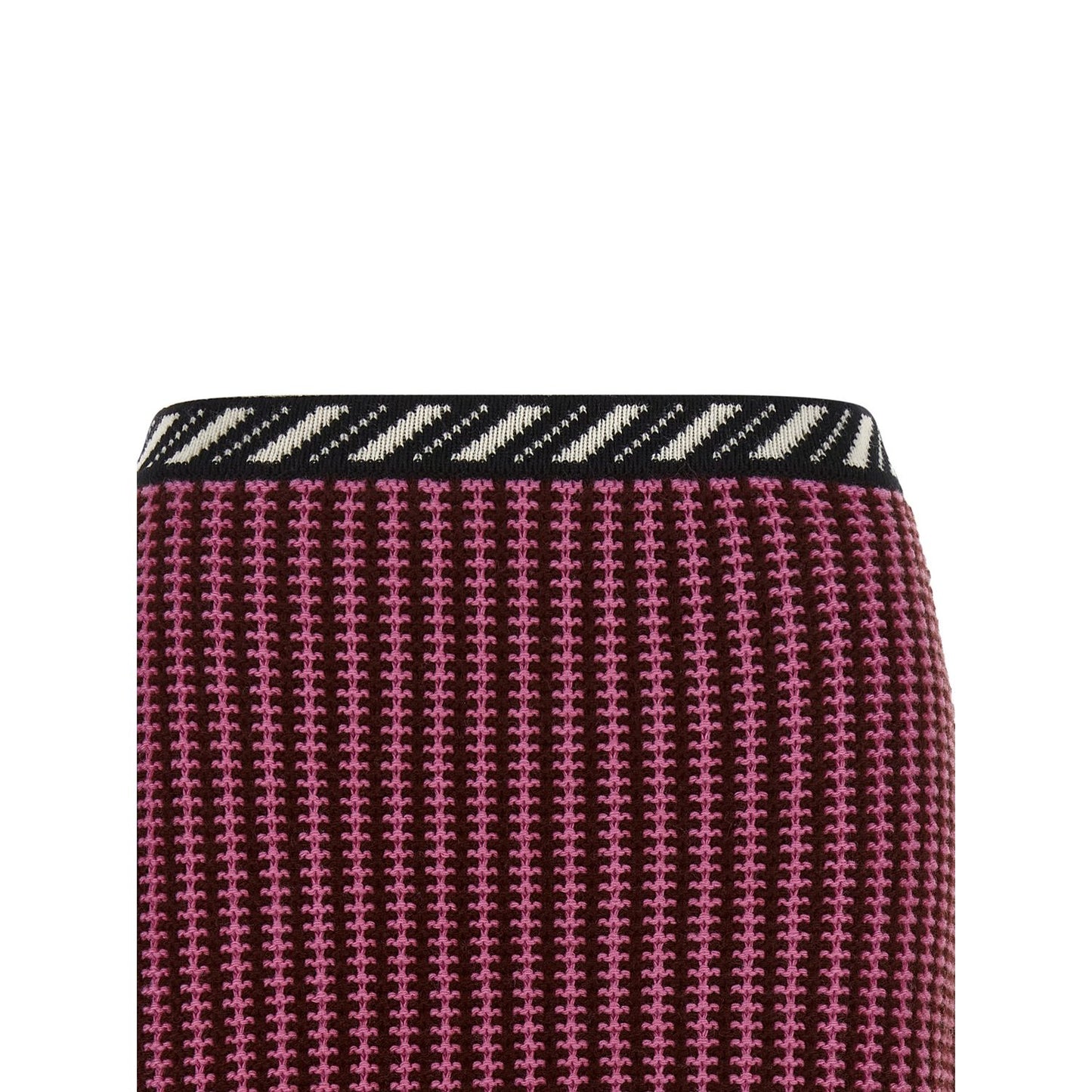 Versace Multicolor Virgin Wool Long Skirt