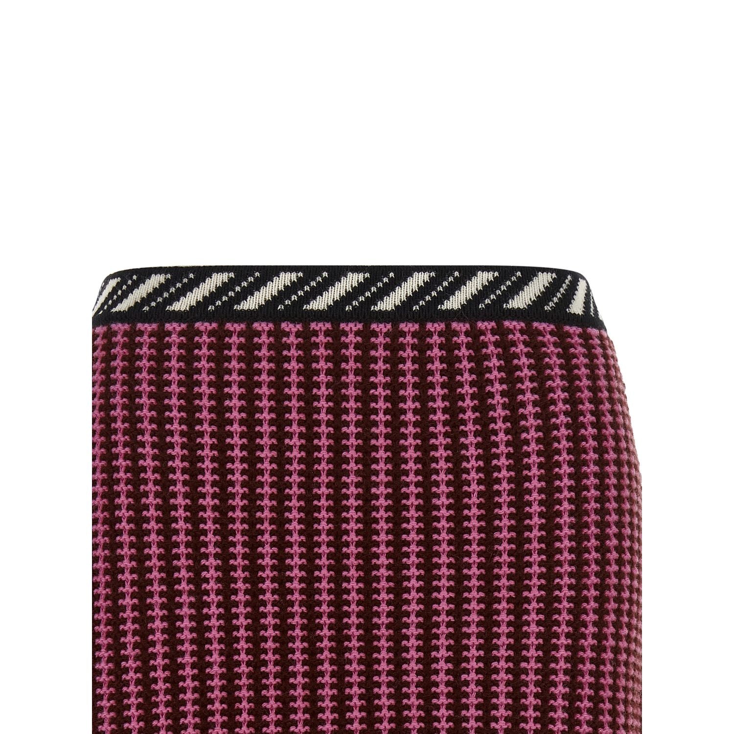 Versace Multicolor Virgin Wool Long Skirt