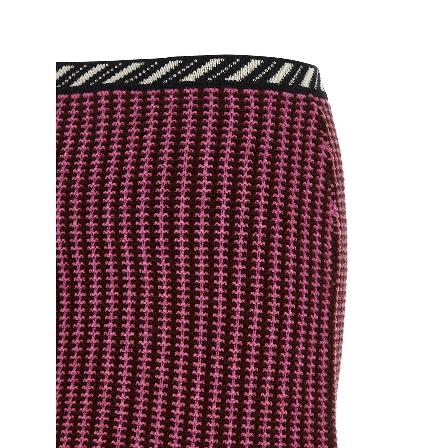 Versace Multicolor Virgin Wool Long Skirt